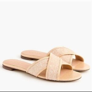 J Crew Cora Glitter Criss Cross sandals